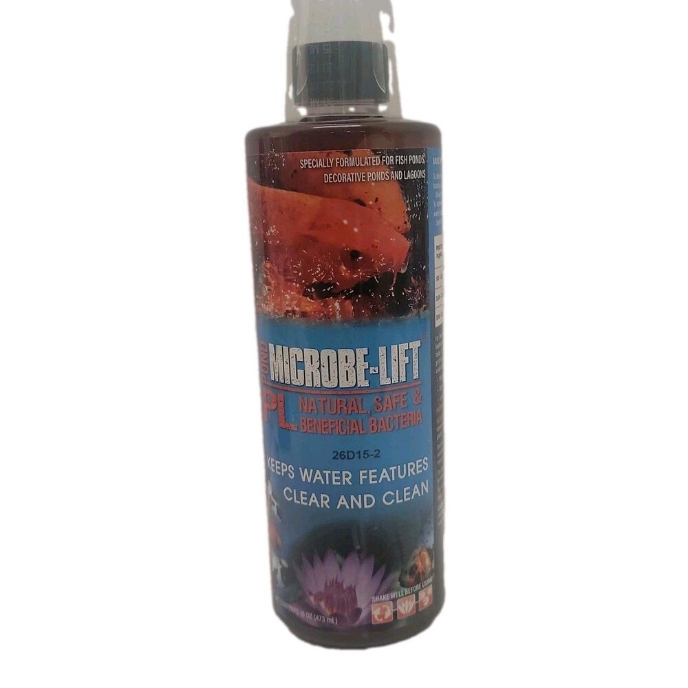 Microbe Lift PL 16oz Aquarium Pond Water Treatment Clears Cloudy Water